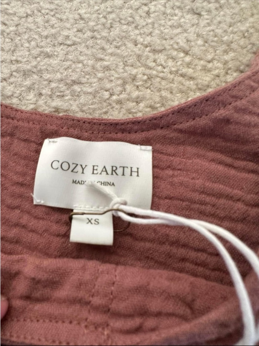Cozy Earth Mauve V-Neck Sleeveless Tank Top - Picture 7 of 10
